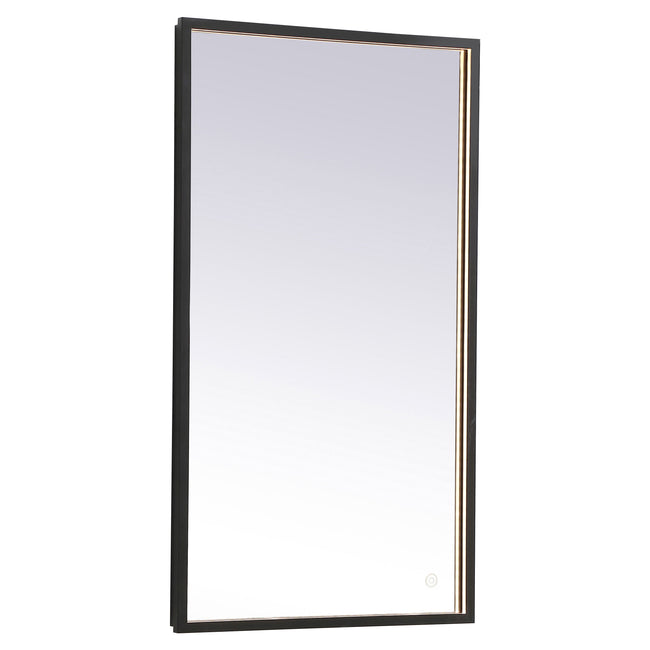 MRE62036BK Pier 20" x 36" LED Mirror in Black - Adjustable Color Temp