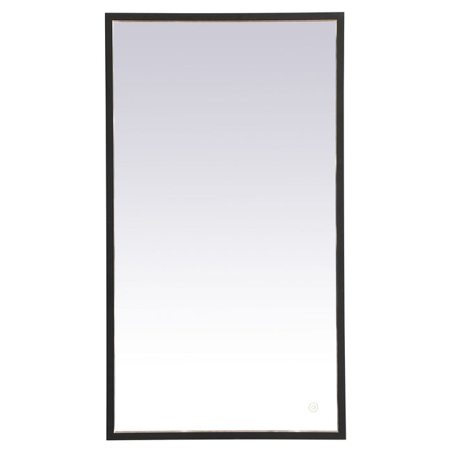 MRE62036BK Pier 20" x 36" LED Mirror in Black - Adjustable Color Temp