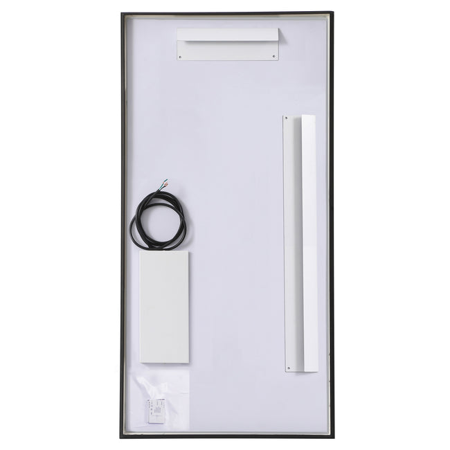 MRE62040BK Pier 20" x 40" LED Mirror in Black - Adjustable Color Temp