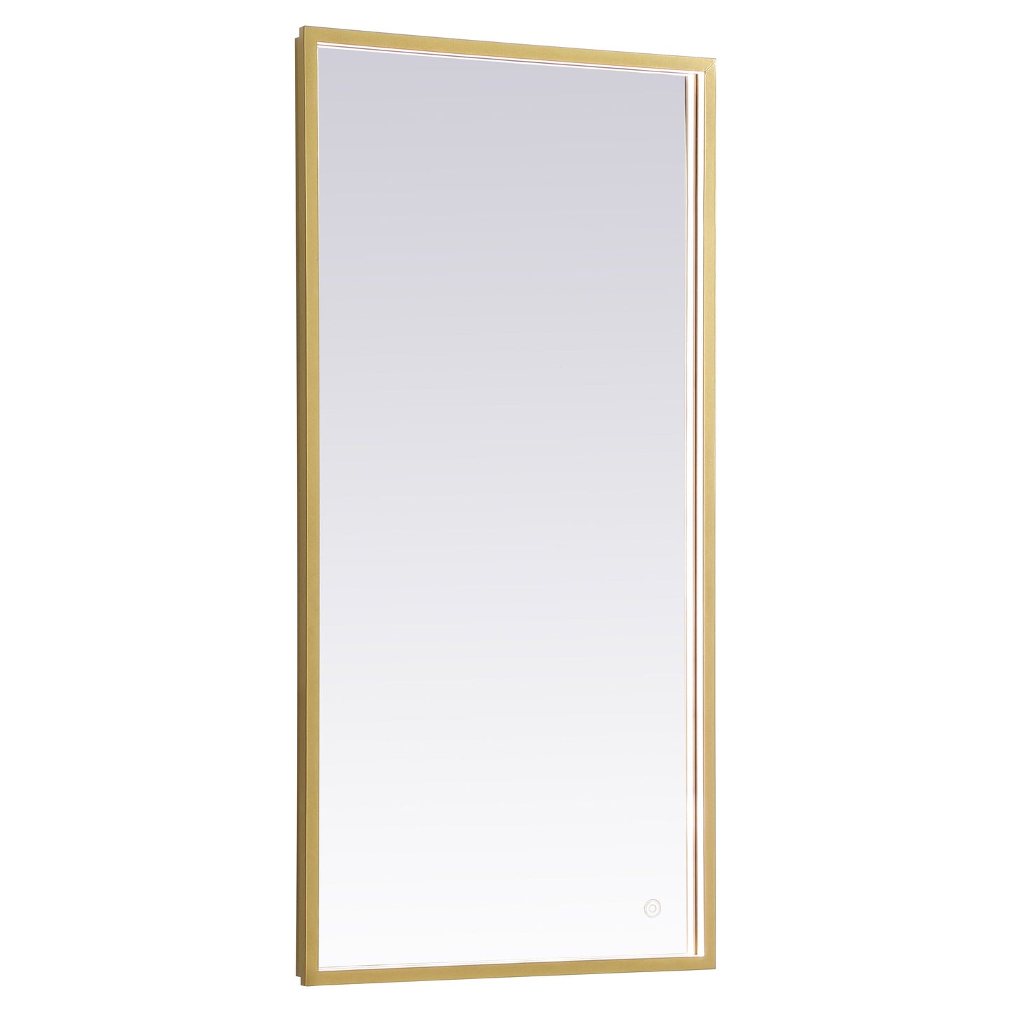 MRE62040BR Pier 20" x 40" LED Mirror in Brass - Adjustable Color Temp