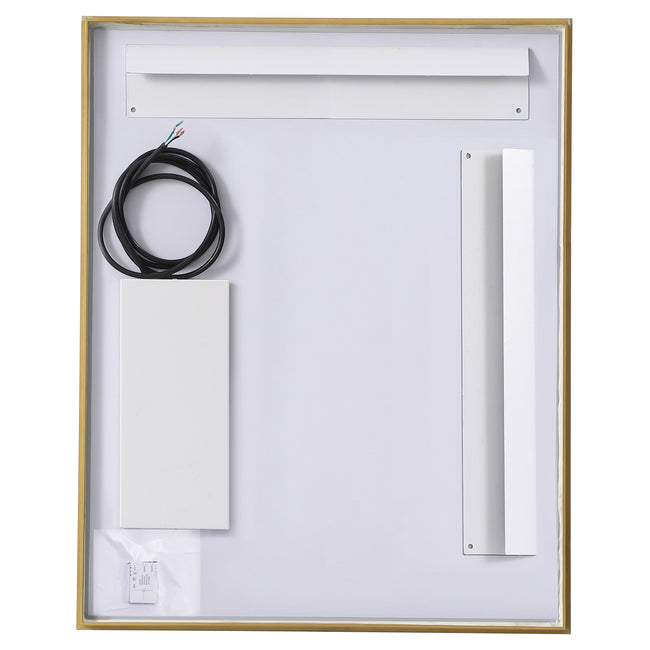 MRE62430BR Pier 24" x 30" LED Mirror in Brass - Adjustable Color Temp