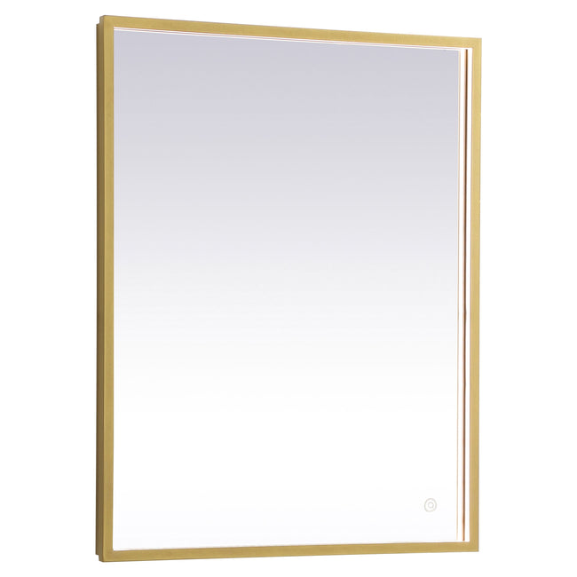 MRE62430BR Pier 24" x 30" LED Mirror in Brass - Adjustable Color Temp