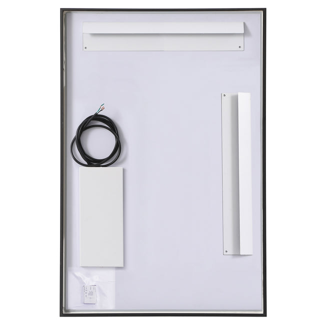 MRE62436BK Pier 24" x 36" LED Mirror in Black - Adjustable Color Temp