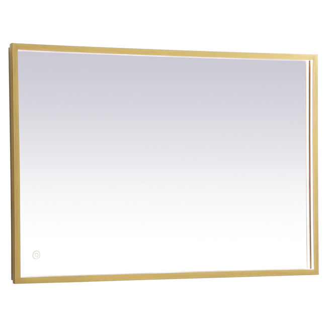MRE62436BR Pier 24" x 36" LED Mirror in Brass - Adjustable Color Temp