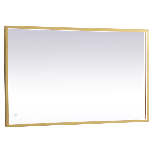 MRE62440BR Pier 24" x 40" LED Mirror in Brass - Adjustable Color Temp
