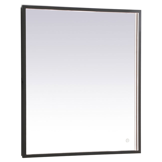 MRE62730BK Pier 27" x 30" LED Mirror in Black - Adjustable Color Temp