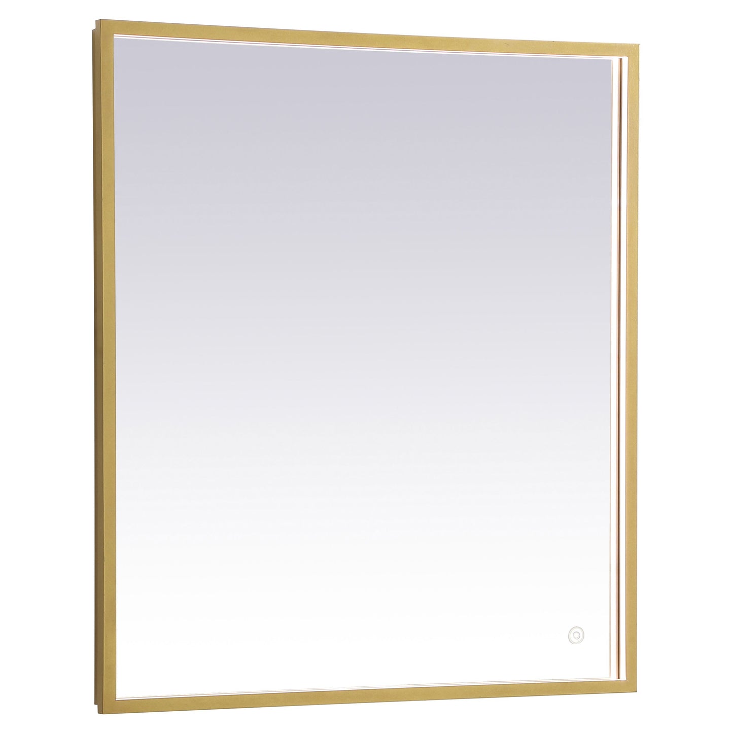 MRE62730BR Pier 27" x 30" LED Mirror in Brass - Adjustable Color Temp