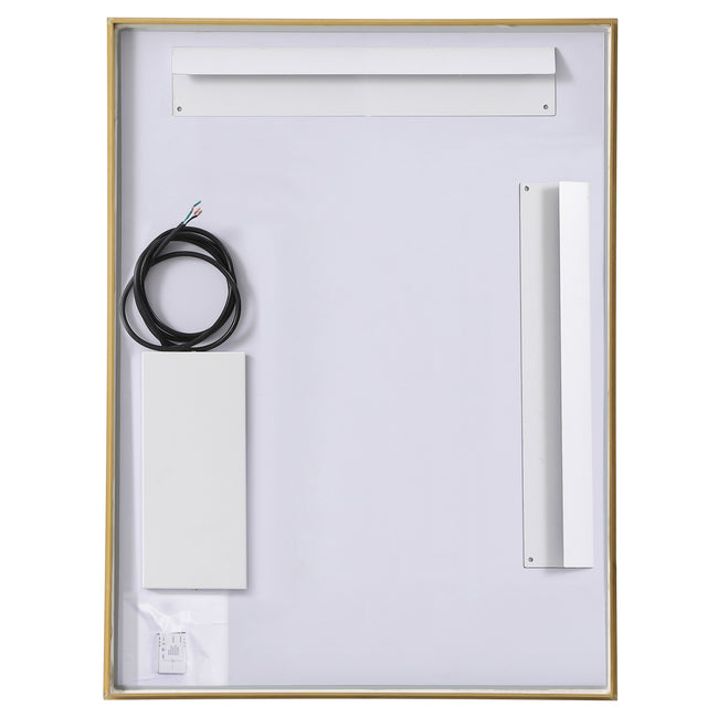 MRE62736BR Pier 27" x 36" LED Mirror in Brass - Adjustable Color Temp