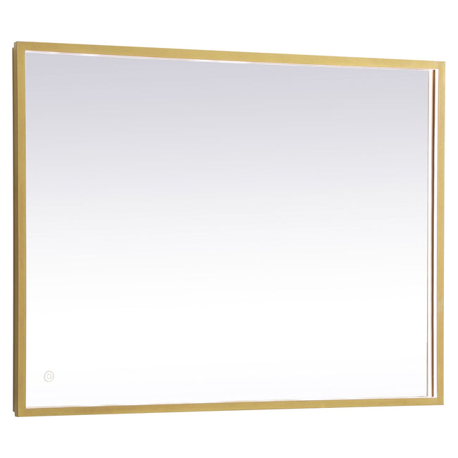MRE62736BR Pier 27" x 36" LED Mirror in Brass - Adjustable Color Temp