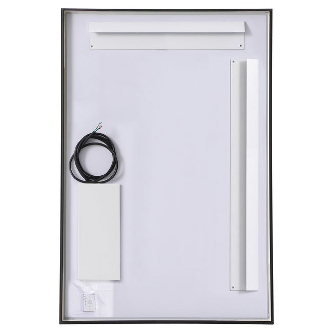 MRE62740BK Pier 27" x 40" LED Mirror in Black - Adjustable Color Temp
