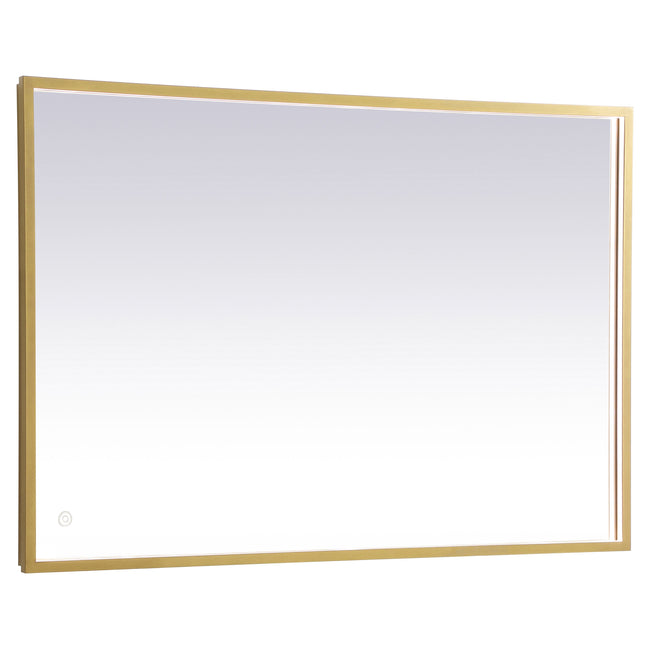 MRE62740BR Pier 27" x 40" LED Mirror in Brass - Adjustable Color Temp