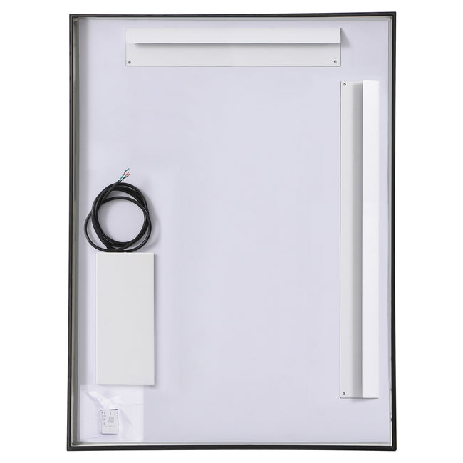 MRE63040BK Pier 30" x 40" LED Mirror in Black - Adjustable Color Temp