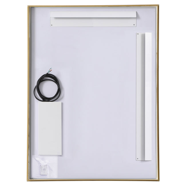 MRE63040BR Pier 30" x 40" LED Mirror in Brass - Adjustable Color Temp