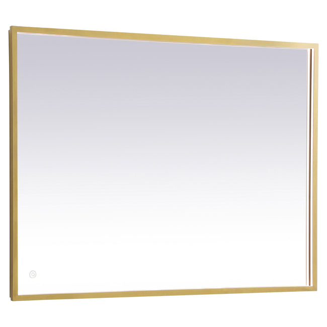 MRE63040BR Pier 30" x 40" LED Mirror in Brass - Adjustable Color Temp
