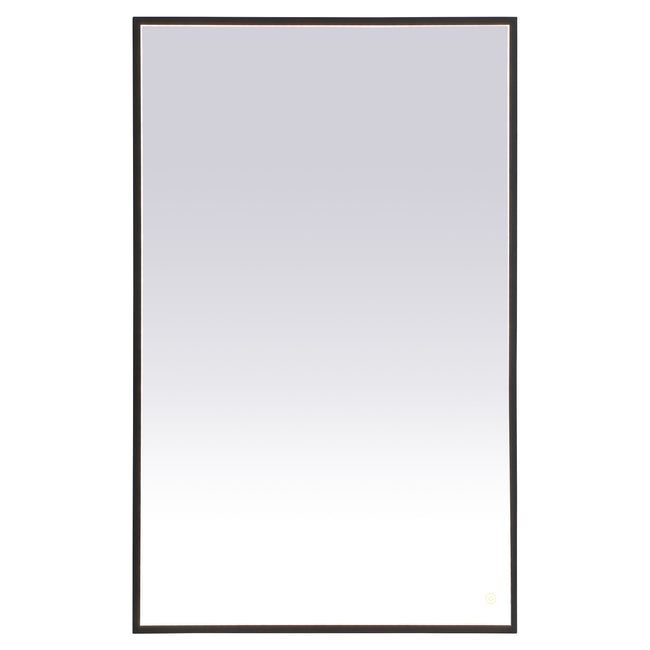 MRE63048BK Pier 48" x 30" LED Mirror in Black - Adjustable Color Temp
