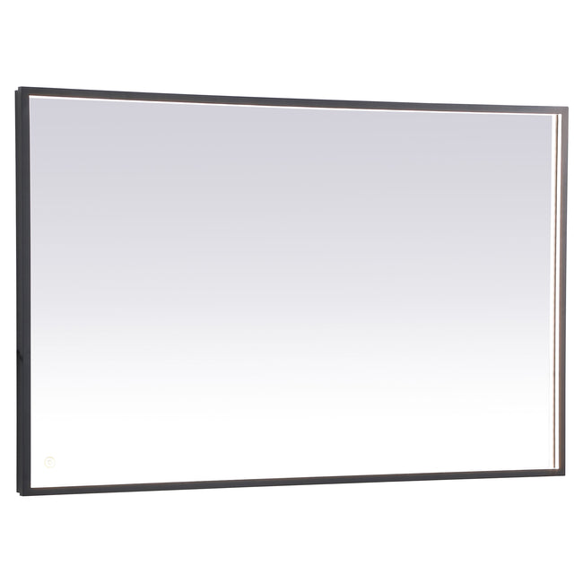 MRE63048BK Pier 48" x 30" LED Mirror in Black - Adjustable Color Temp