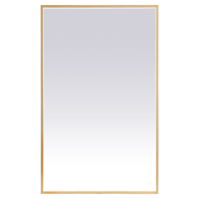 MRE63048BR Pier 48" x 30" LED Mirror in Brass - Adjustable Color Temp