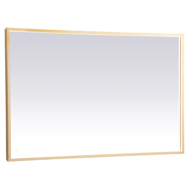 MRE63048BR Pier 48" x 30" LED Mirror in Brass - Adjustable Color Temp