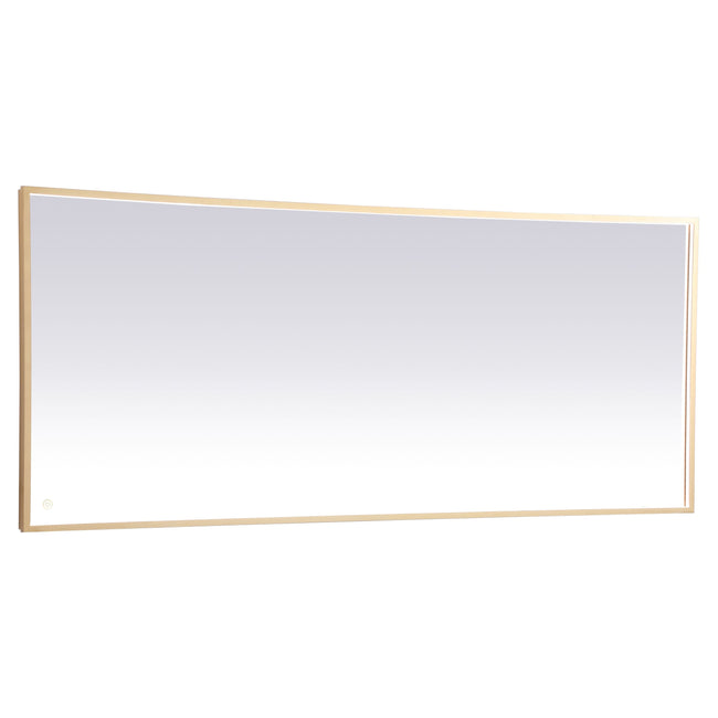 MRE63072BR Pier 72" x 30" LED Mirror in Brass - Adjustable Color Temp