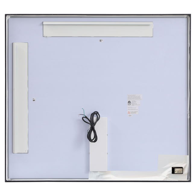 MRE63640BK Pier 40" x 36" LED Mirror in Black - Adjustable Color Temp