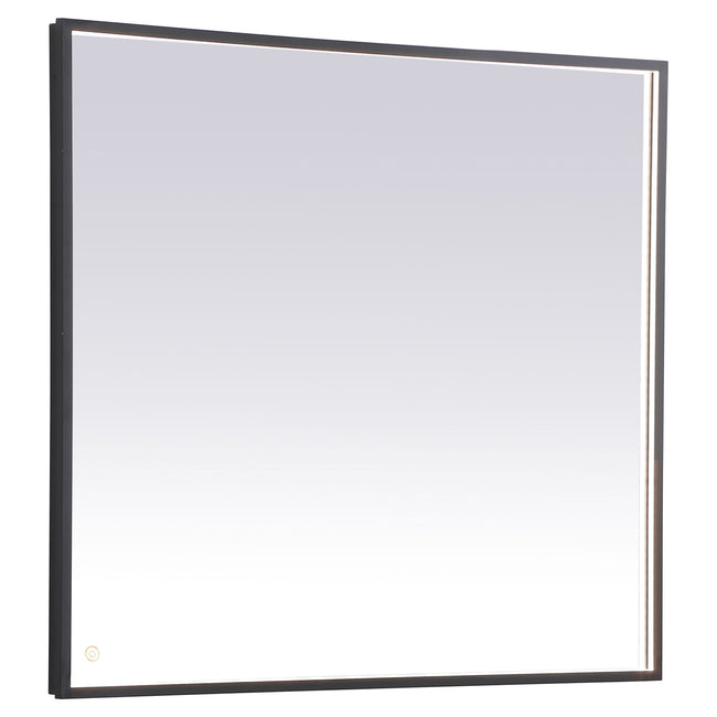 MRE63640BK Pier 40" x 36" LED Mirror in Black - Adjustable Color Temp