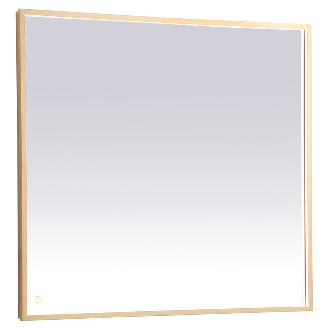 MRE63640BR Pier 40" x 36" LED Mirror in Brass - Adjustable Color Temp