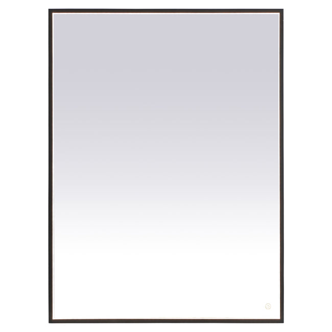 MRE63648BK Pier 48" x 36" LED Mirror in Black - Adjustable Color Temp