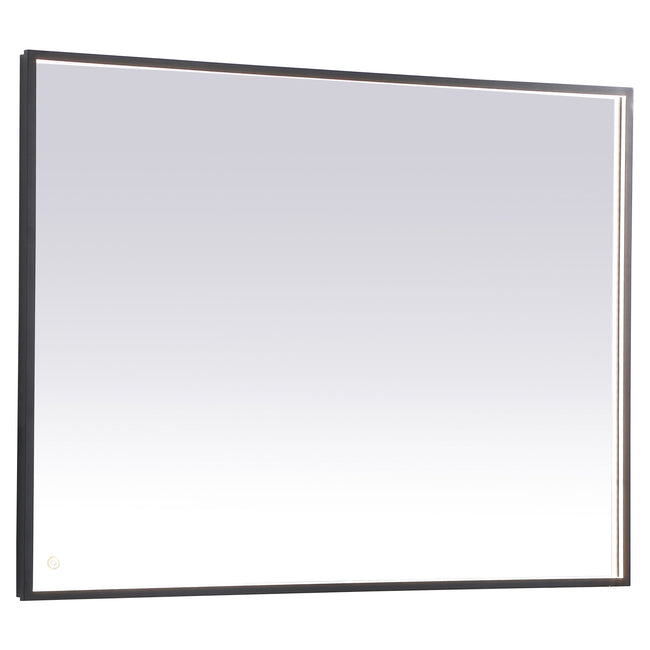 MRE63648BK Pier 48" x 36" LED Mirror in Black - Adjustable Color Temp