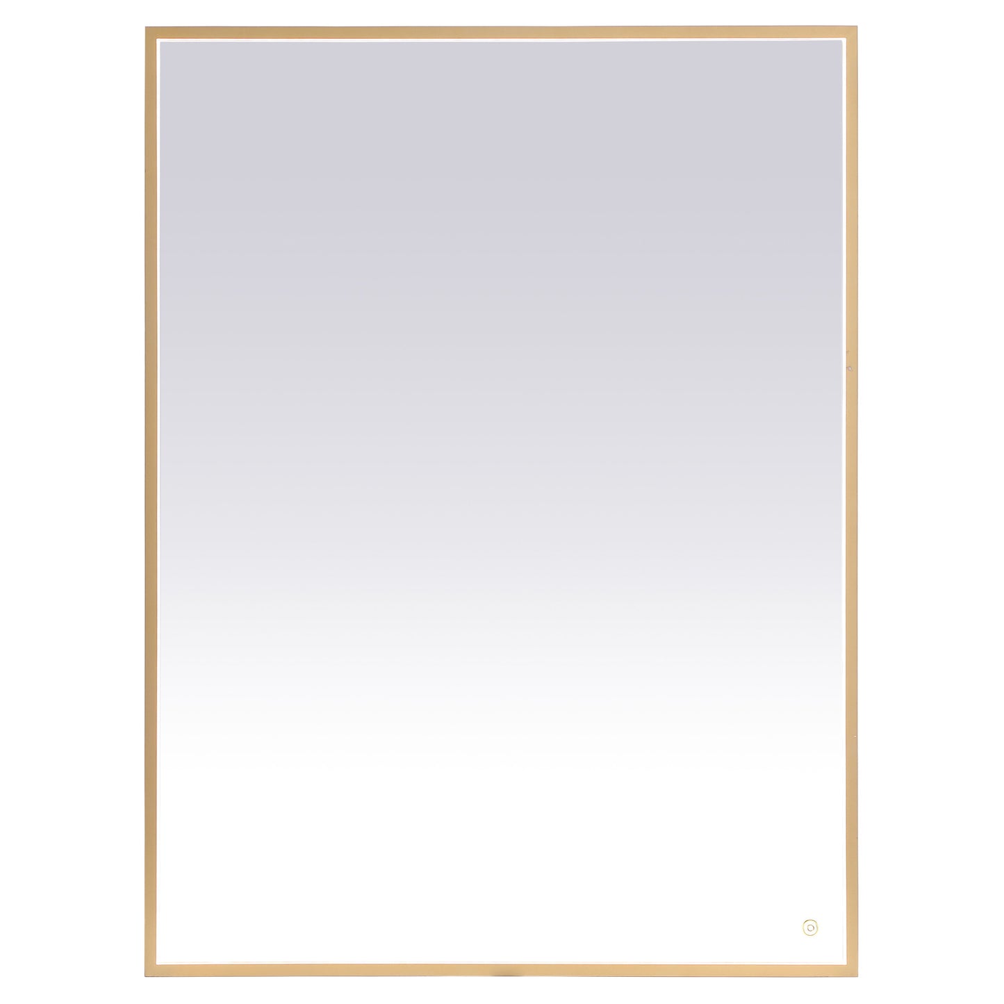 MRE63648BR Pier 48" x 36" LED Mirror in Brass - Adjustable Color Temp