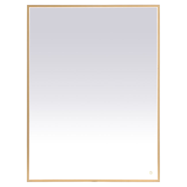 MRE63648BR Pier 48" x 36" LED Mirror in Brass - Adjustable Color Temp