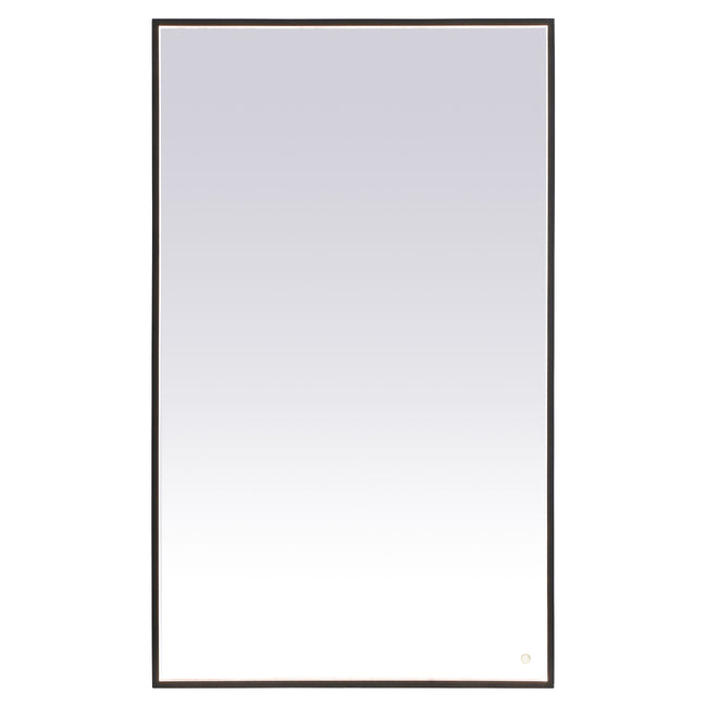 MRE63660BK Pier 60" x 36" LED Mirror in Black - Adjustable Color Temp