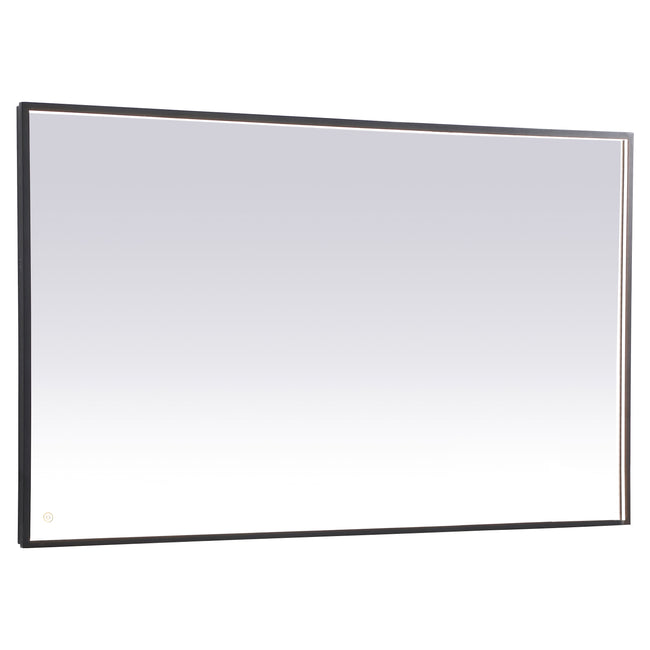 MRE63660BK Pier 60" x 36" LED Mirror in Black - Adjustable Color Temp