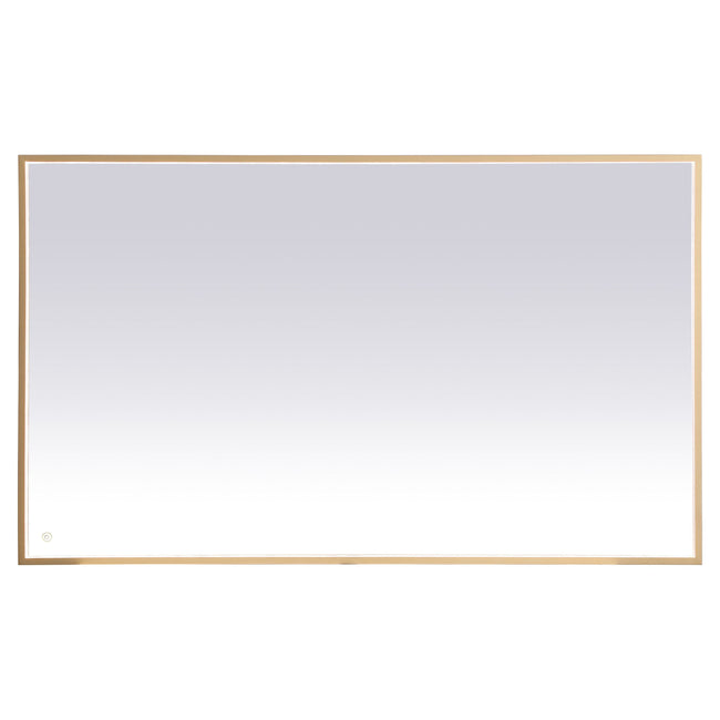 MRE63660BR Pier 60" x 36" LED Mirror in Brass - Adjustable Color Temp