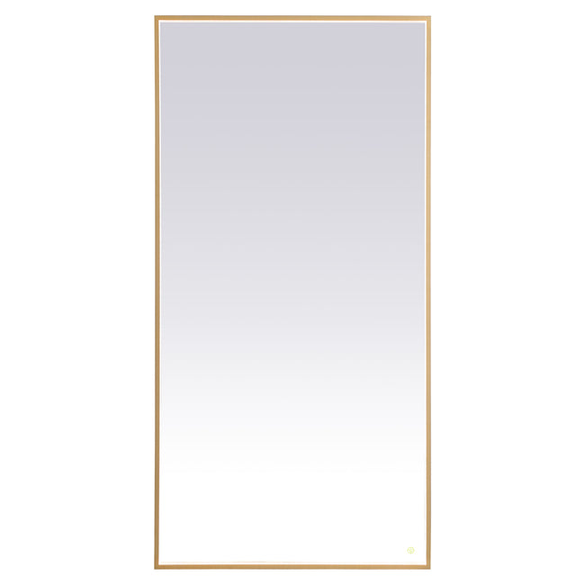MRE63672BR Pier 72" x 36" LED Mirror in Brass - Adjustable Color Temp