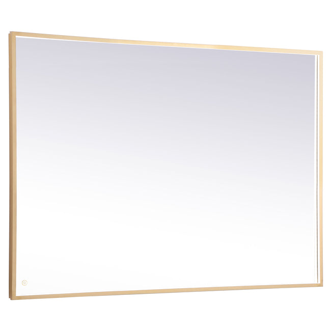 MRE64260BR Pier 60" x 42" LED Mirror in Brass - Adjustable Color Temp