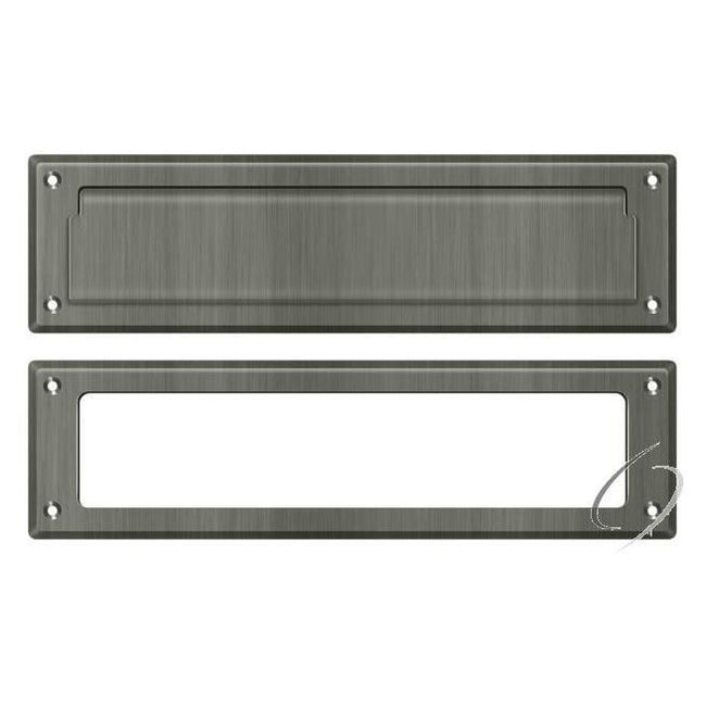 MS211U15A Mail Slot 13-1/8" with Interior Frame; Antique Nickel Finish