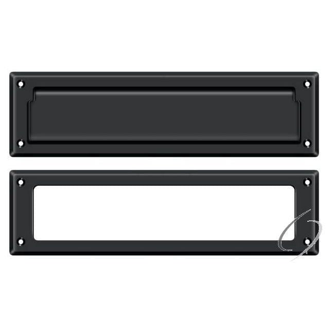 Mail Slot 13-1/8" with Interior Frame; Black Finish