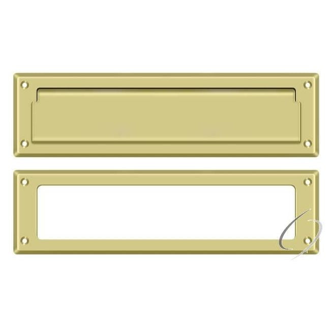 MS211U3 Mail Slot 13-1/8" with Interior Frame; Bright Brass Finish