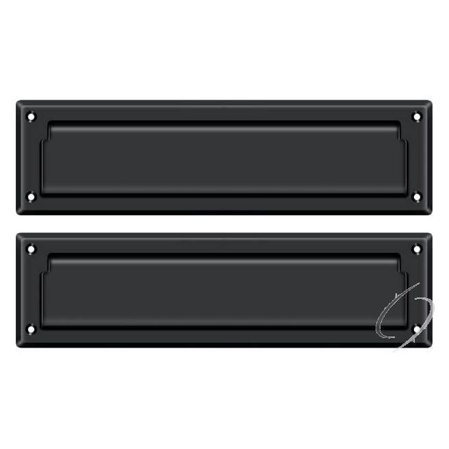Mail Slot 13-1/8" with Interior Flap; Black Finish