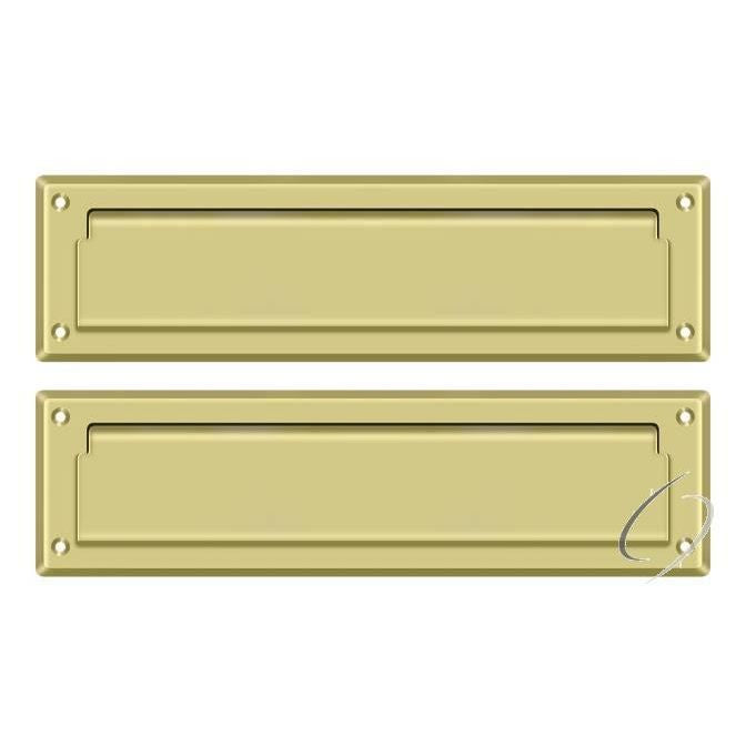 MS212U3 Mail Slot 13-1/8" with Interior Flap; Bright Brass Finish