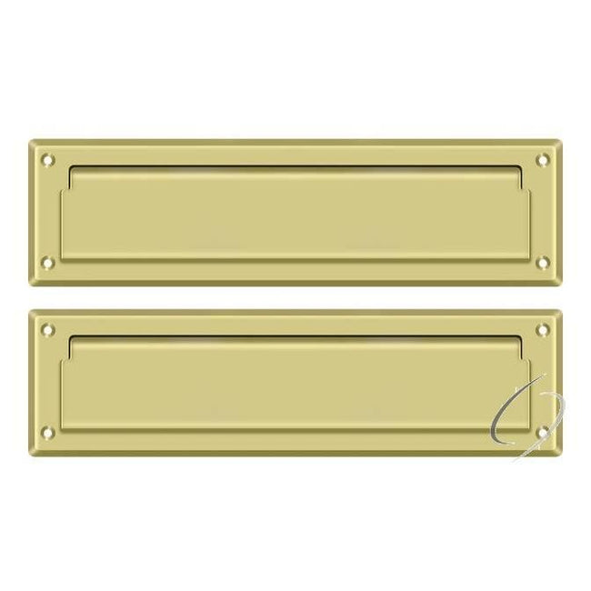 MS212U3 Mail Slot 13-1/8" with Interior Flap; Bright Brass Finish
