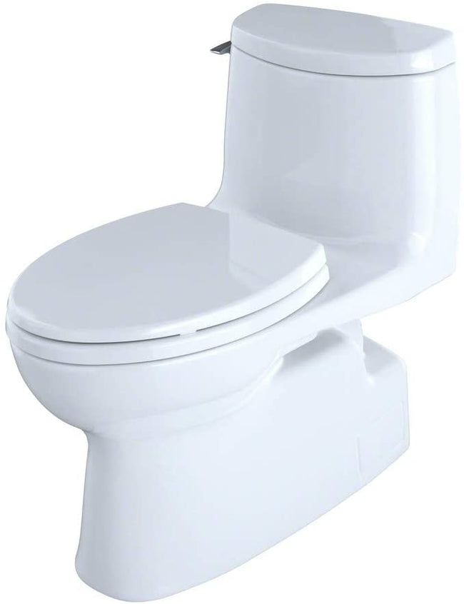 Toto MS614114CUFG#01 - Carlyle II 1G One-Piece Elongated 1.0 GPF Universal Height Skirted Toilet wit