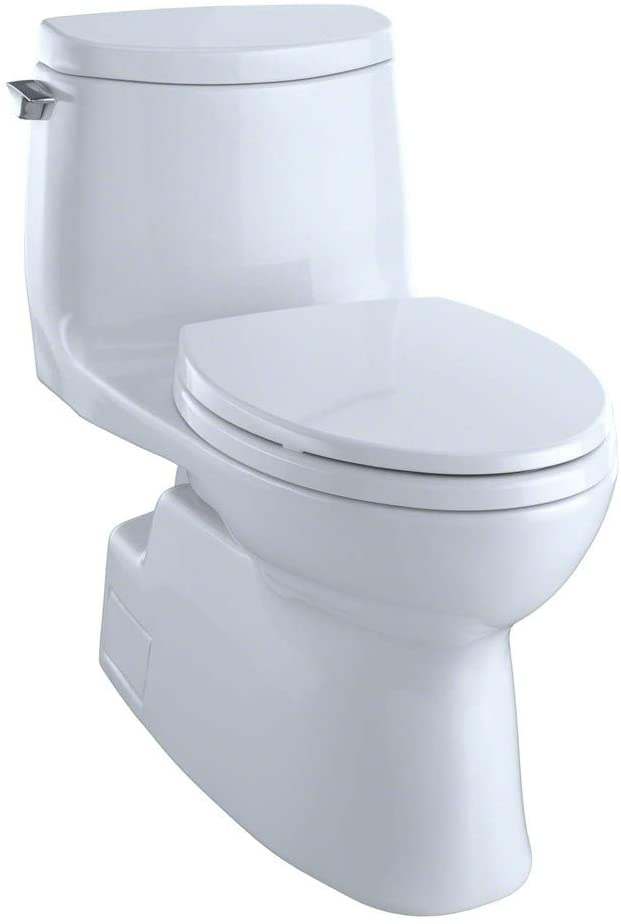 Toto MS614114CUFG#01 - Carlyle II 1G One-Piece Elongated 1.0 GPF Universal Height Skirted Toilet wit