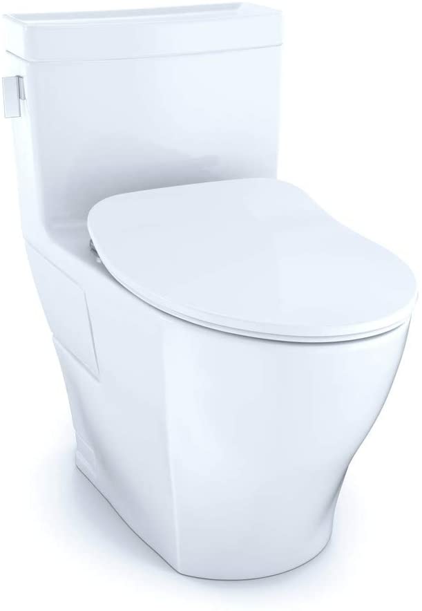 Toto MS624234CEFG#01 - Legato 1.28 GPF One Piece Elongated Chair Height Toilet with C- Cotton White