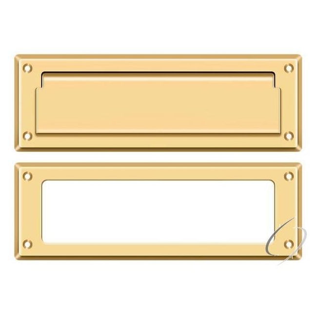 MS626CR003 Mail Slot 8-7/8" with Interior Frame; Lifetime Brass Finish