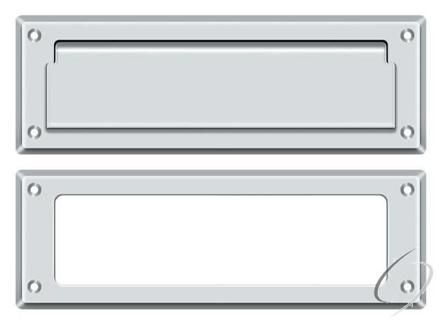 MS626U26 Mail Slot 8-7/8" with Interior Frame; Bright Chrome Finish