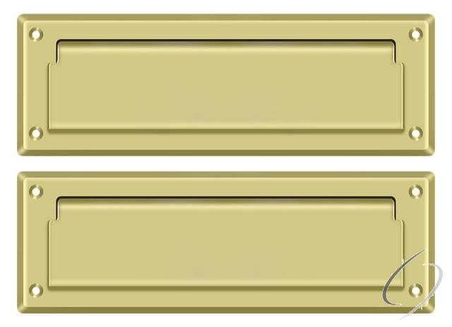 MS627U3 Mail Slot 8-7/8" with Back Plate; Bright Brass Finish