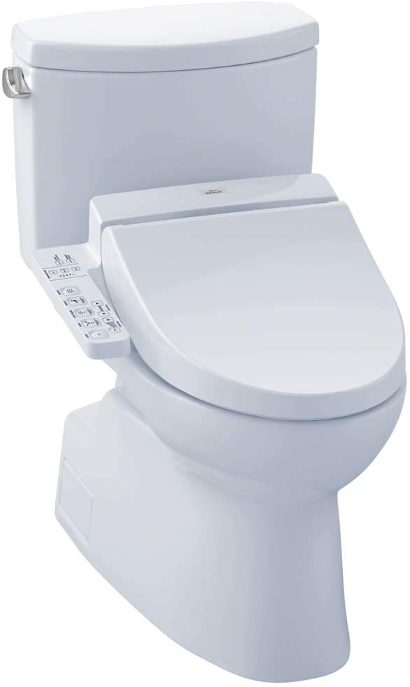 Toto MW4742034CUFG#01 - Vespin II Two-Piece Elongated 1.28 GPF Toilet and WASHLET C100 Bidet Seat- C