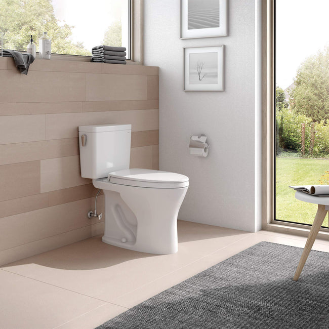 Drake WASHLET+ Two-Piece Elongated Dual Flush 1.6 and 0.8 GPF DYNAMAX TORNADO FLUSH Toilet with S500