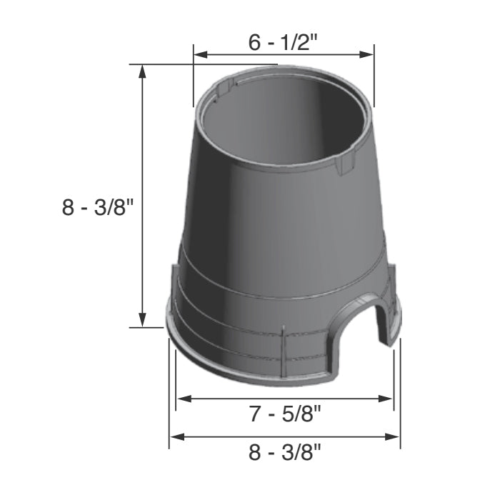 NDS 107BC - 6" Round Black Box with Green Overlapping Cover - ICV